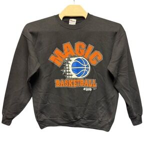 Vintage Hanes Activewear Orlando Magic Basketball Sweatshirt Black XL NBA 90s